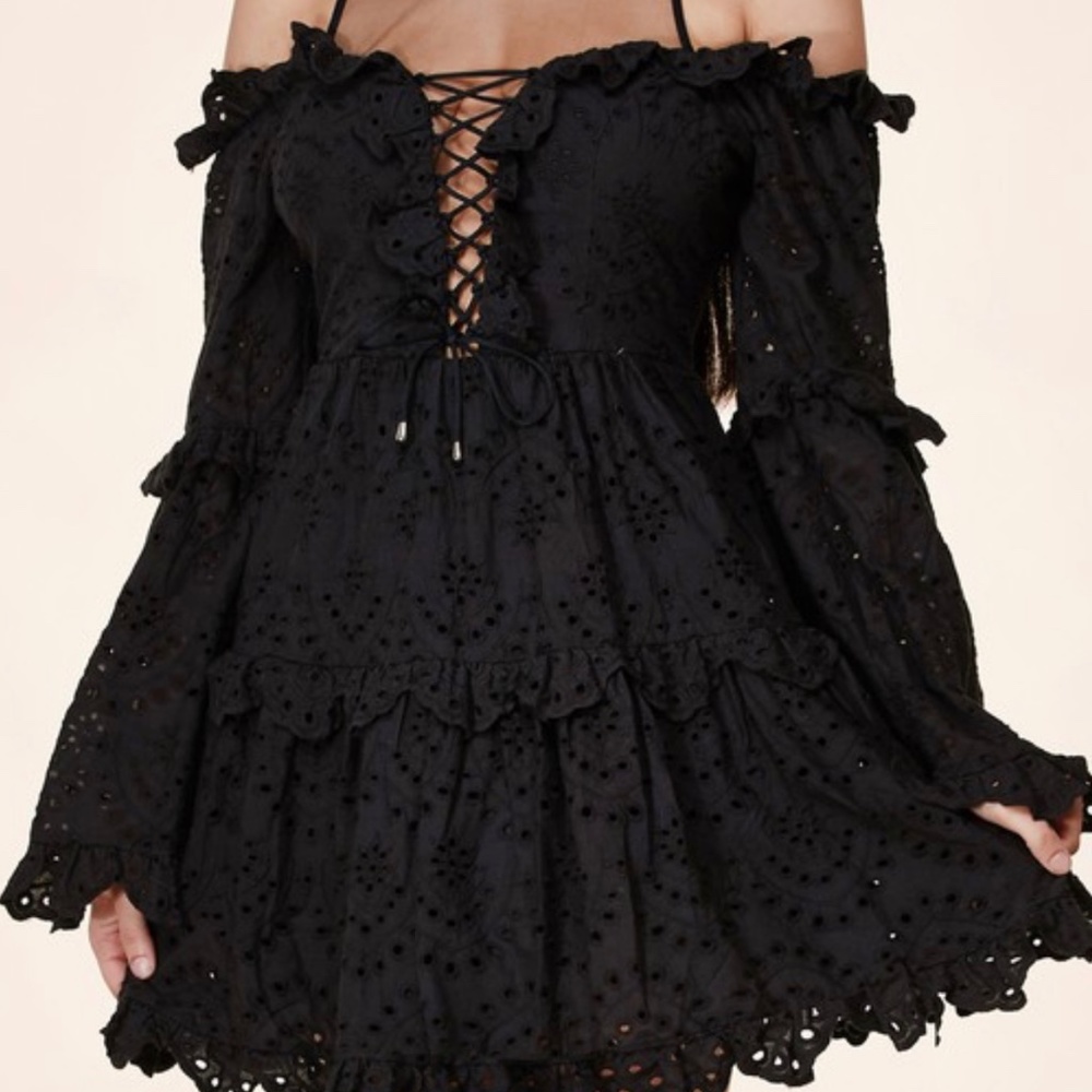 34 - EYELET MINI DRESS - Picture 2 of 10